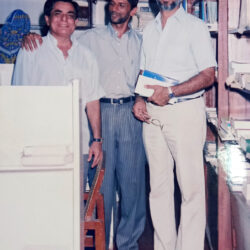 5-Founder Directors of CIS, Hameed Kareem Dangra and Ilyas Haniffa with a visitor at the bookshop in the year 2000.